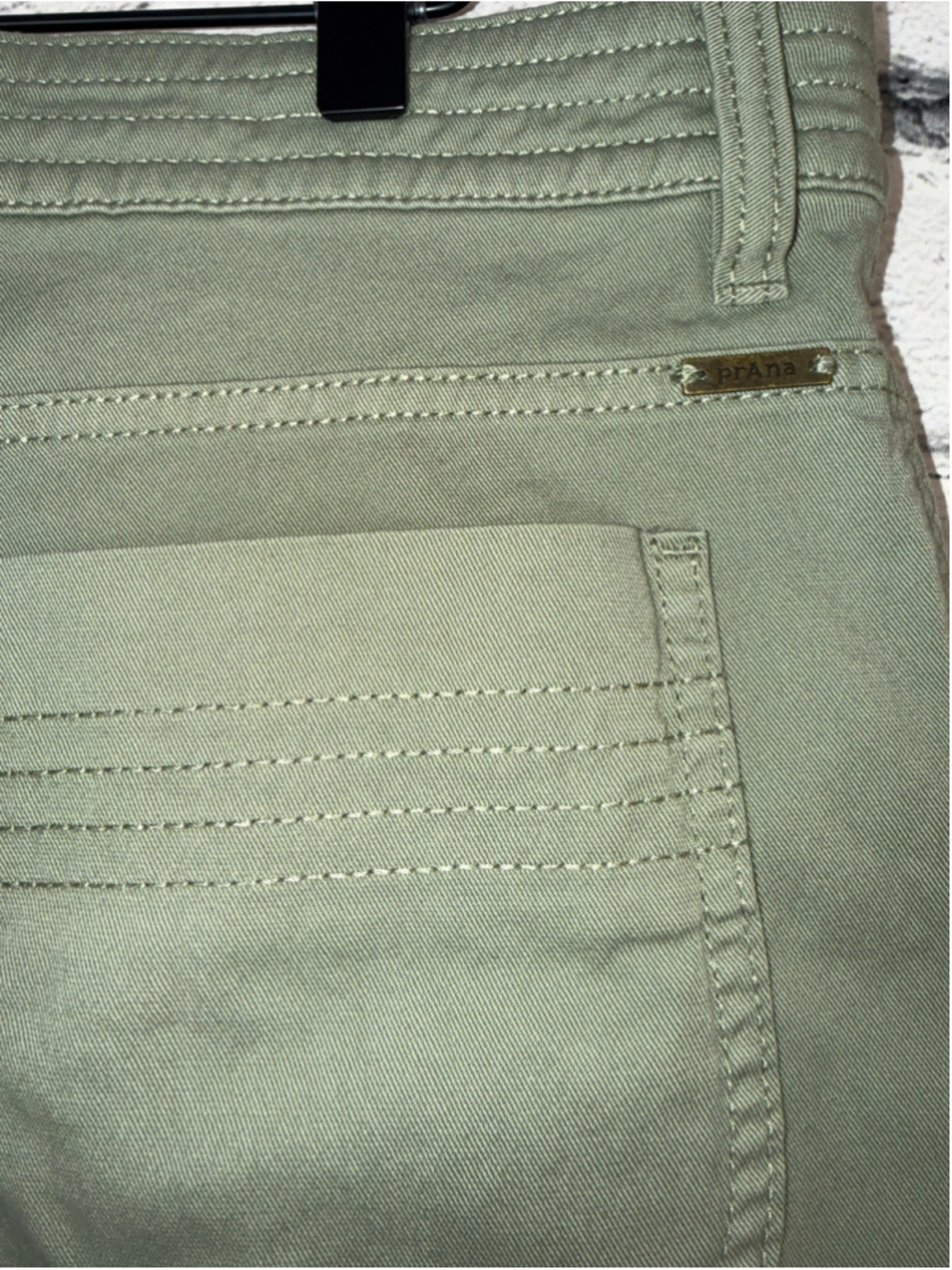 Women's Prana Green Shorts Sancho Shorts Raw Hem size 14 NEW 5’ in Inseam - Picture 7 of 12